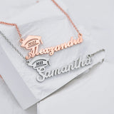 Personalized Graduation Necklace Custom Bachelor Cap Name Necklace Grad Gift For Her 2024 Graduation Gift For Girl