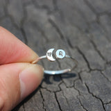 925 Silver Custom Zodiac Constellation Ring Personalized Zodiac Ring Horoscope Rings Sun and Moon Ring His and Hers Rings Night and Day Ring