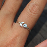 925 Silver Custom Zodiac Constellation Ring Personalized Horoscope Rings Sun and Moon Ring His and Hers Rings