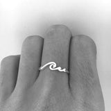 Wave Couple Rings 925 Silver Promise Ring Set His and Hers Matching Rings For Couples Wedding Bands Set