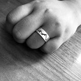 Mountain Couple Rings 925 Silver Promise Ring Set His and Hers Matching Ring For Couples Valentine's Day Gift