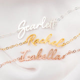 Custom Name Bracelet in Rose Gold, Gold & Sterling Silver • Dainty Initials Bracelet • Bridesmaids Gifts