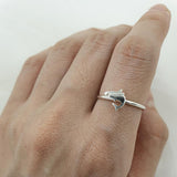 Silver Shark Ring, Dainty Shark Jewelry, Ocean Jewelry For Women, Shark Jewelry, Minimal Simple Ring, Ocean Ring