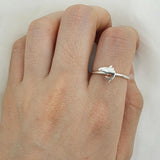 Silver Shark Ring, Dainty Shark Jewelry, Ocean Jewelry For Women, Shark Jewelry, Minimal Simple Ring, Ocean Ring