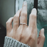 Mountain Range Ring/Earrings Mountain Ring Mountain Jewelry Nature Ring Outdoor Gift for Sister Friend Daughter Girlfriend