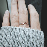 Mountain Range Ring/Earrings Mountain Ring Mountain Jewelry Nature Ring Outdoor Gift for Sister Friend Daughter Girlfriend
