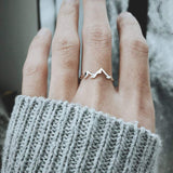 Mountain Range Ring/Earrings Mountain Ring Mountain Jewelry Nature Ring Outdoor Gift for Sister Friend Daughter Girlfriend
