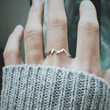 Mountain Range Ring/Earrings Mountain Ring Mountain Jewelry Nature Ring Outdoor Gift for Sister Friend Daughter Girlfriend