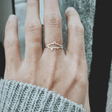 Silver Shark Ring, Dainty Shark Jewelry, Ocean Jewelry For Women, Shark Jewelry, Minimal Simple Ring, Ocean Ring