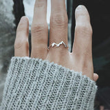 Mountain Range Ring/Earrings Mountain Ring Mountain Jewelry Nature Ring Outdoor Gift for Sister Friend Daughter Girlfriend