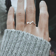 Mountain Range Ring/Earrings Mountain Ring Mountain Jewelry Nature Ring Outdoor Gift for Sister Friend Daughter Girlfriend
