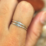 Sunrise Ring Moon Ring 925 Silver Tiny Couple Rings Sun Ring