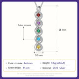 925 Sterling Silver Birthstone Necklace for Mom Personalized Jewelry Gifts for Mom Sterling Silver Infinity Necklace
