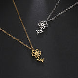 S925 Silver Birth Flower Necklace Bridesmaid Gifts Bridal Party Gifts Birthday Gifts For Her