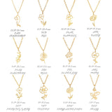 S925 Silver Birth Flower Necklace Bridesmaid Gifts Bridal Party Gifts Birthday Gifts For Her