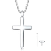 Urn Cross Necklace For Ashes 925 Solid Sterling Silver Pendant Cremation Jewelry For Men Boys With Strong Stainless Steel Chain