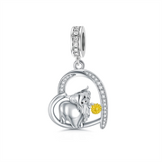 Highland Cow Charm Sterling Silver Cow Beads for Cow Bracelet Highland Cow Jewelry Gifts for Women Girls