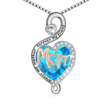 Daughter Necklaces S925 Sterling Silver Always My Mother/Daughter Forever My Friend Infinity Love Heart Pendant Necklace Birthstone Jewelry