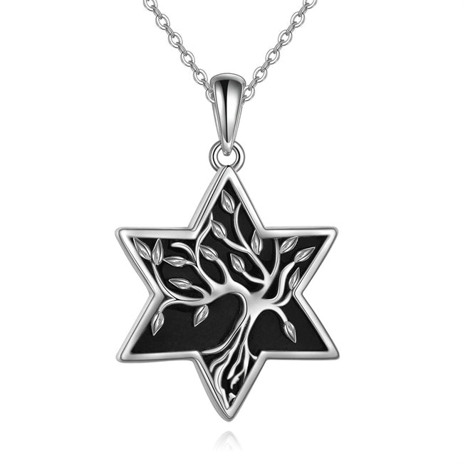 Tree of Life Necklace 925 Sterling Silver Abalone Shell Celtic Knot Pendant Necklace for Women Jewelry