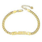 Personalized Name Cuban Chain Bracelet, Custom Name S925 Sterling Silver , Custom Name Bracelets for Women/Man