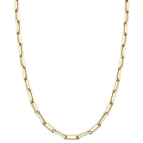 Sterling Silver 3mm 5mm Paperclip Link Chain Necklace