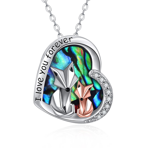 Sterling Silver Origami Fox Pendant Necklace With Engraved
