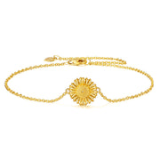 14k Yellow Gold Sunflower Bracelet for Women Sunflower Jewelry Gifts for Her