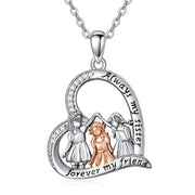 Sterling Silver Sister Necklace for 3 Sisters Pendant Big Litter Sisters Birthday Jewelry Gift Christmas Gift