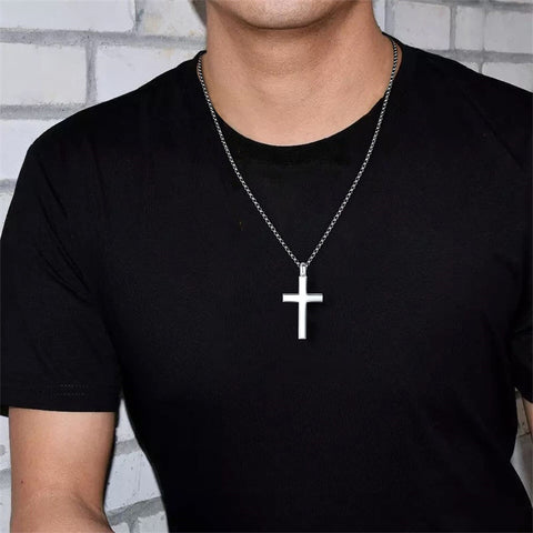 Sterling Silver Cross Urn Pendant for Ashes