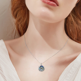 Butterfly Urn Necklaces for Ashes 925 Sterling Silver Abalone Shell Celtic Knot Cremation Jewelry Memory Jewelry for Women Men