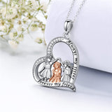 Sterling Silver Sister Necklace for 3 Sisters Pendant, Big Litter Sisters Birthday Jewelry Gift