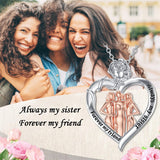 Sterling Silver Sister Necklace for 3 Sisters Pendant, Big Litter Sisters Birthday Jewelry Gift