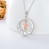 Cross Cremation Jewelry 925 Sterling Silver Urn Necklace Keepsake Ashes Memorial Pendant for Women