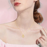 14k Gold 5A Cubic Zirconia Tree of Life & Family Pendant Necklace