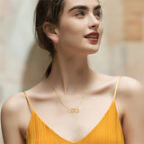 14K Solid Gold Heart Infinity Pendant Necklace for Women, Real Gold Love Jewelry Anniversary Birthday Gifts for Her, Wife, Mom, Girlfriend, 18inch