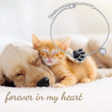 Ashe Bracelets for Women Sterling Silver Paw Print Urn Cremation Jewelry Pet Ashes for Women Keepsake Bracelet
