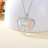 Dragon Necklace Sterling Silver Dragon Heart Pendant Jewelry Gifts for Women Men Her