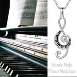 925 Sterling Silver Necklaces for Women Girls Music//Piano/Pendant Graduation Gifts Jewelry for Girls Women