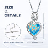 Daughter Necklaces S925 Sterling Silver Always My Mother/Daughter Forever My Friend Infinity Love Heart Pendant Necklace Birthstone Jewelry