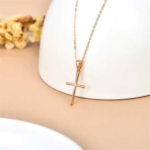14k Gold Cross Necklace for Women Gold Chain with Cross Pendant Jewelry for Her