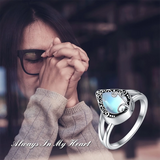 Sterling Silver Moonstone Filigree Urn Ring for Ashes