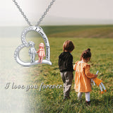 Brother Sister Necklace for Sister Friends Sterling Silver I Love You Forever  Pendant Necklace Sister Jewelry Gifts