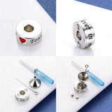 925 Sterling Silver Cremation Urn Bead Charm for Ashes Memorial Keepsake Jewelry Fit Bracelet Gifts for Women
