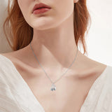 Sterling Silver Cow Heart Pendant Necklace