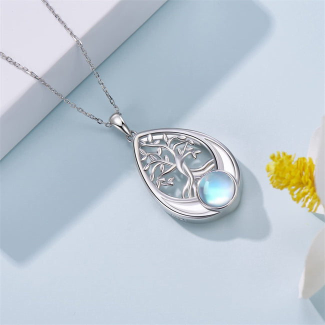 925 Sterling Silver Tree of Life Ashes Necklace Memorial Keepsake Cremation Jewelry Gifts for Women