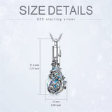 Sterling Silver Rose/Butterfly/Sunflower Flower Cremation Necklace For Ashes,Crystal Urn Necklace For Ashes For Women Memorial Jewelry