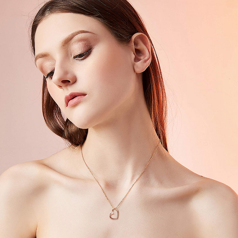 14K Gold Heart Pendant Necklace