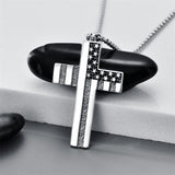 American Flag Patriot Cross Necklace  for Men Cross Pendant Necklace Jewelry Gift For Christmas Father's Day Gift