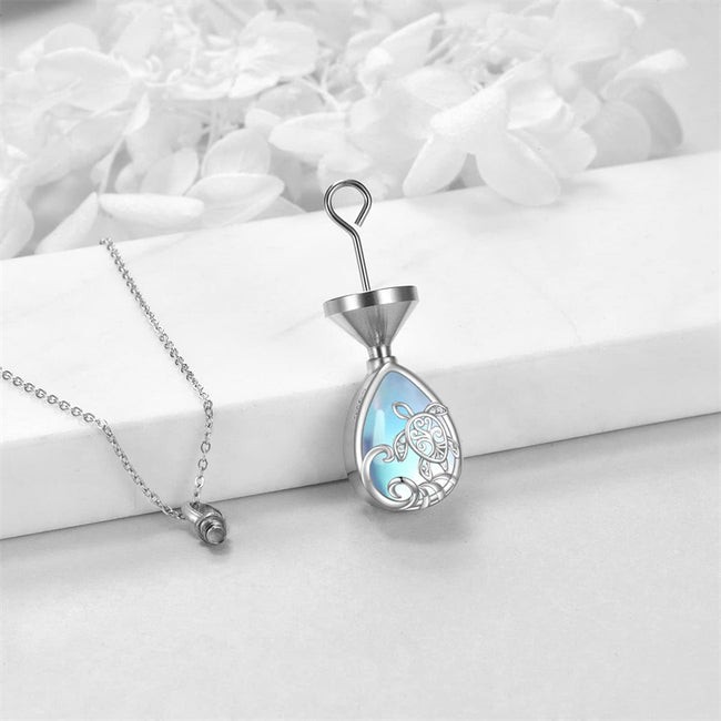 Urn Necklace for Ashes Sterling Silver Cremation Jewelry for Ashes Memorial Keepsake Jewelry Gift for Women Men Girls