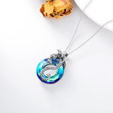 Sterling Silver Dragon Necklace Gift for Women Girl